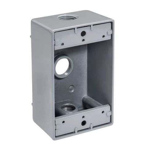 home depot 1 gang 3 hole electrical box commercial electric|2 gang adjustable electrical box.